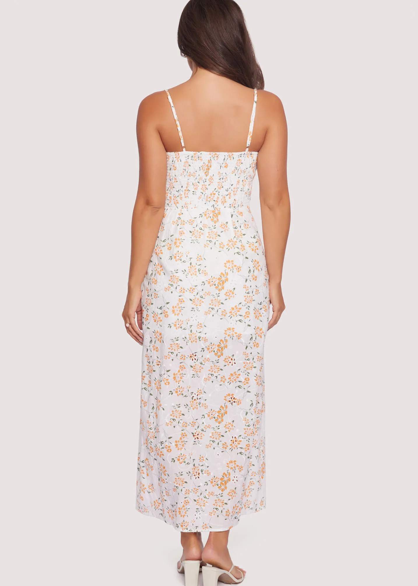 Lost + Wander Dresses*Acropolis Hills Maxi Dress WHITE-ORANGE-FLORAL