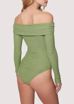 Lost + Wander Tops*Agave Nectar Bodysuit GREEN
