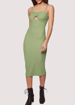 Lost + Wander Dresses*Agave Nectar Midi Dress GREEN