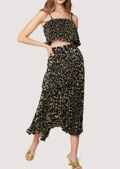 Lost + Wander Skirts*All That Glitters Midi Skirt BLACK-GOLD