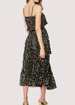 Lost + Wander Skirts*All That Glitters Midi Skirt BLACK-GOLD