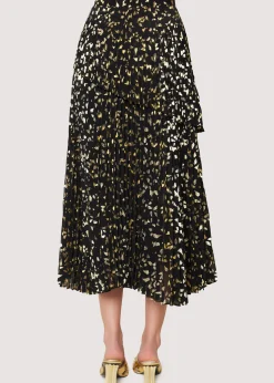 Lost + Wander Skirts*All That Glitters Midi Skirt BLACK-GOLD