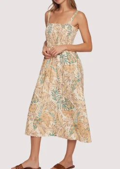 Lost + Wander Dresses*Anafi Palm Midi Dress IVORY