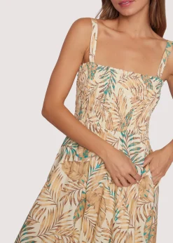 Lost + Wander Dresses*Anafi Palm Midi Dress IVORY