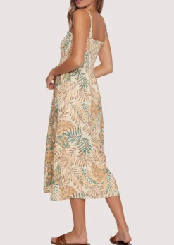 Lost + Wander Dresses*Anafi Palm Midi Dress IVORY
