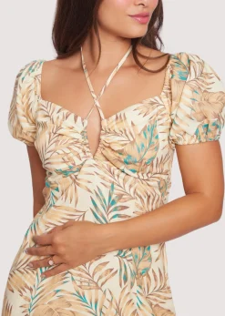 Lost + Wander Dresses*Anafi Palm Mini Dress IVORY