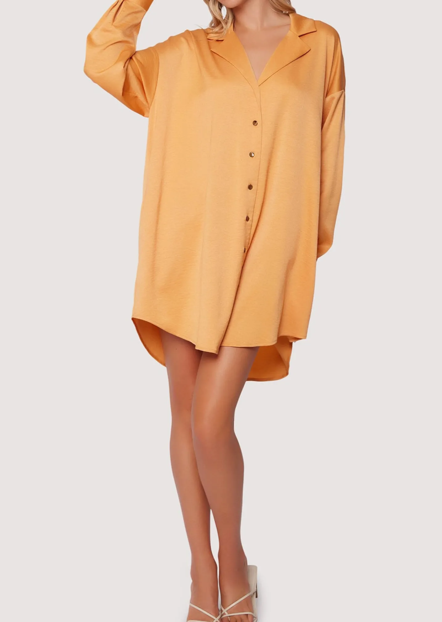 Lost + Wander Sets* Sunset Shirt Dress APRICOT