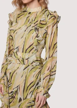 Lost + Wander Dresses*Arroyo Willow Midi Dress GREEN-MULTI