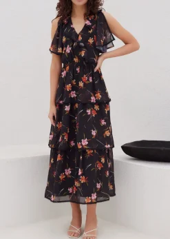 Lost + Wander Dresses*Beachy Oasis Maxi Dress BLACK-MULTI-FLORAL