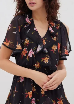 Lost + Wander Dresses*Beachy Oasis Maxi Dress BLACK-MULTI-FLORAL