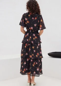 Lost + Wander Dresses*Beachy Oasis Maxi Dress BLACK-MULTI-FLORAL