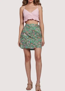 Lost + Wander Skirts*Big Sur Mini Skirt GREENFLORAL