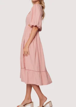 Lost + Wander Dresses*Bird Song Midi Dress BLUSH-PINK