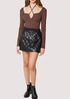 Lost + Wander Skirts*Bring On The Night Mini Skirt BLACK