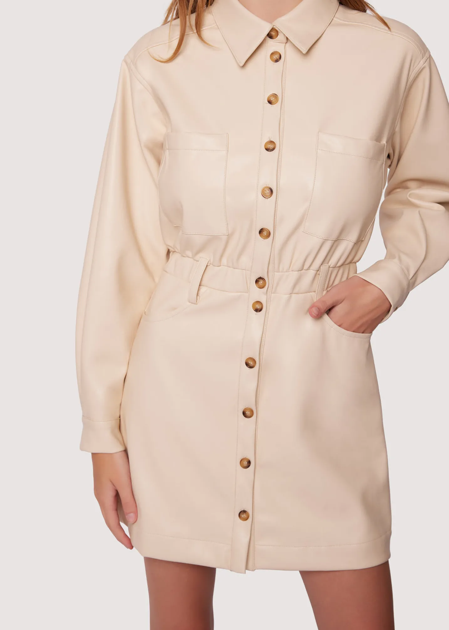 Lost + Wander Dresses*Brunch Affair Shirt Dress CREAM