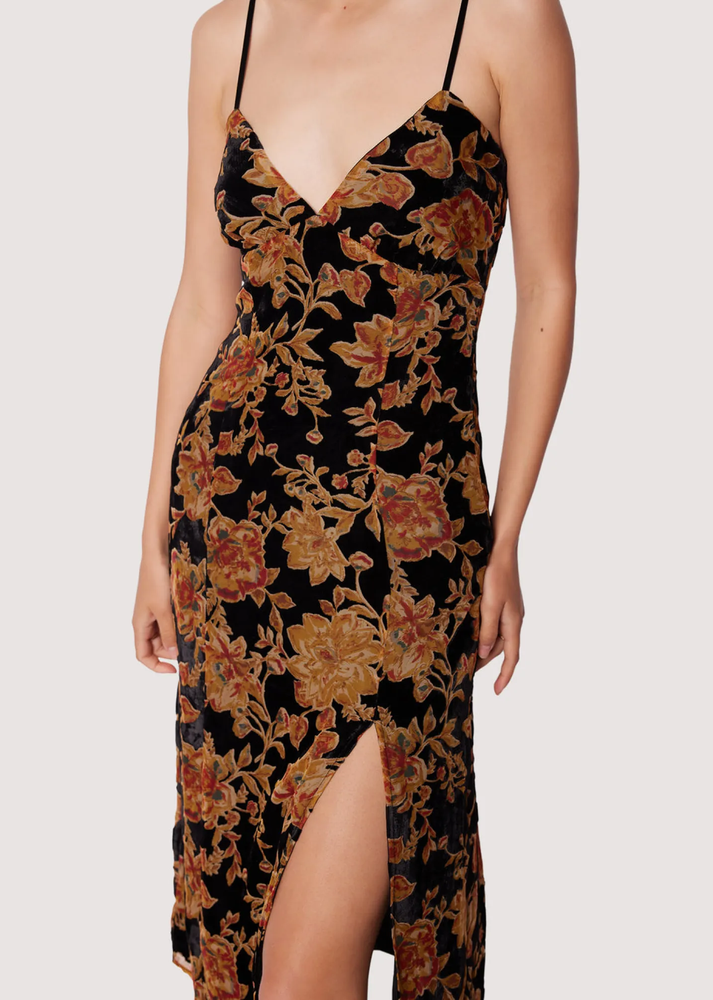 Lost + Wander Dresses*Cabin Hideaway Midi Dress BLACK-FLORAL