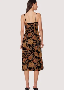 Lost + Wander Dresses*Cabin Hideaway Midi Dress BLACK-FLORAL