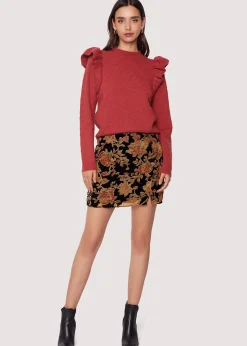 Lost + Wander Skirts*Cabin Hideaway Mini Skirt BLACK-FLORAL