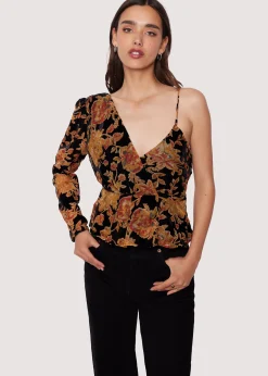 Lost + Wander Tops*Cabin Hideaway Top BLACK-FLORAL