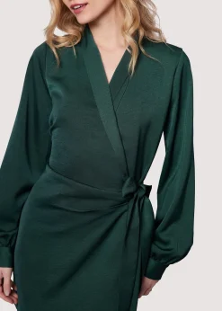 Lost + Wander Dresses*Calla Green Wrap Mini Dress CALLA-GREEN