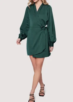 Lost + Wander Dresses*Calla Green Wrap Mini Dress CALLA-GREEN