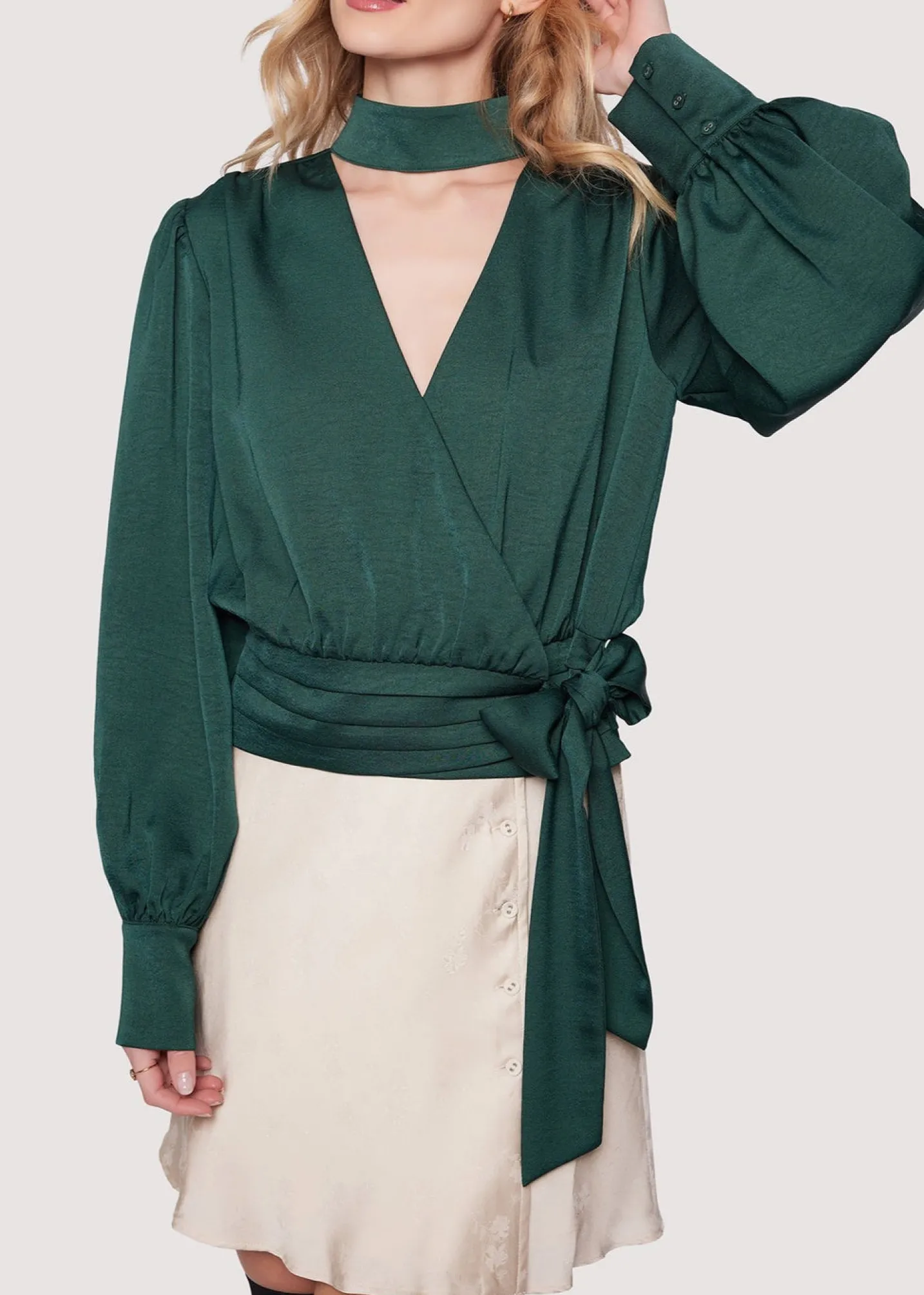 Lost + Wander Tops*Calla Green Wrap Top CALLA-GREEN