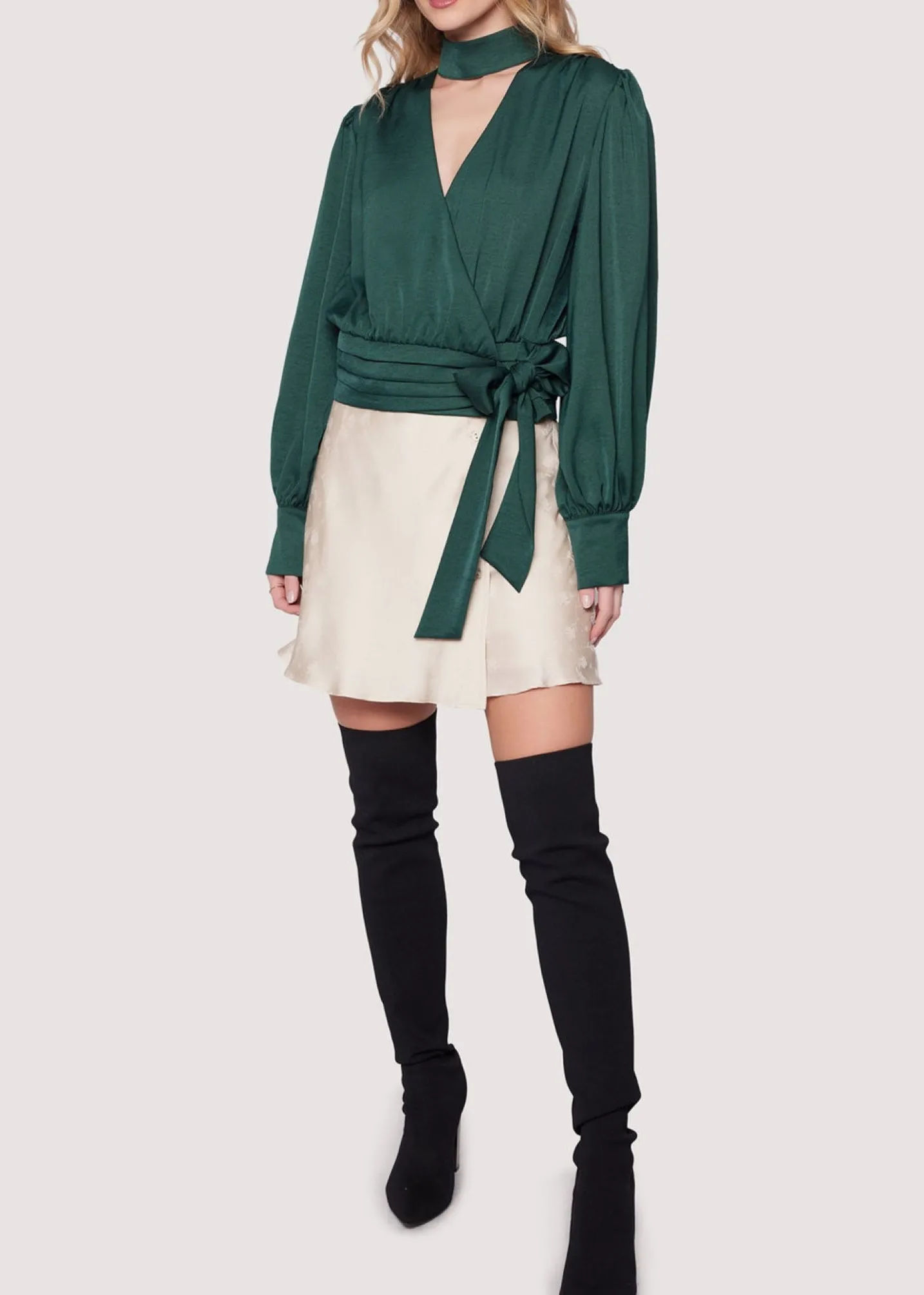 Lost + Wander Tops*Calla Green Wrap Top CALLA-GREEN