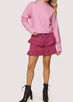 Lost + Wander Sweaters*Cassie Mock Neck Sweater PINK