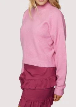 Lost + Wander Sweaters*Cassie Mock Neck Sweater PINK