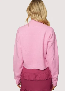Lost + Wander Sweaters*Cassie Mock Neck Sweater PINK