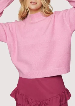 Lost + Wander Sweaters*Cassie Mock Neck Sweater PINK