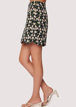 Lost + Wander Skirts*Chamomile Hills Mini Skirt BLACK-WHITE-FLORAL