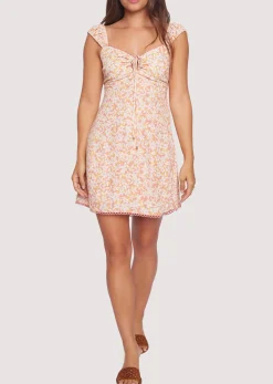 Lost + Wander Dresses*Coastal Daisies Mini Dress ORANGE-WHITE