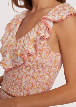 Lost + Wander Tops*Coastal Daisies Top ORANGE-WHITE