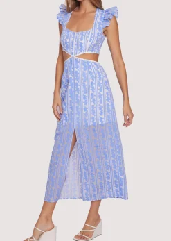 Lost + Wander Dresses*Crete Escape Maxi Dress BLUE-WHITE-FLORAL