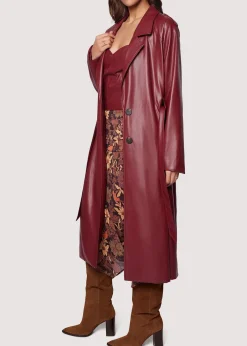 Lost + Wander Outerwear*Crimson Holly Trench Coat MERLOT