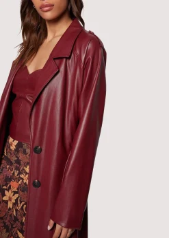 Lost + Wander Outerwear*Crimson Holly Trench Coat MERLOT