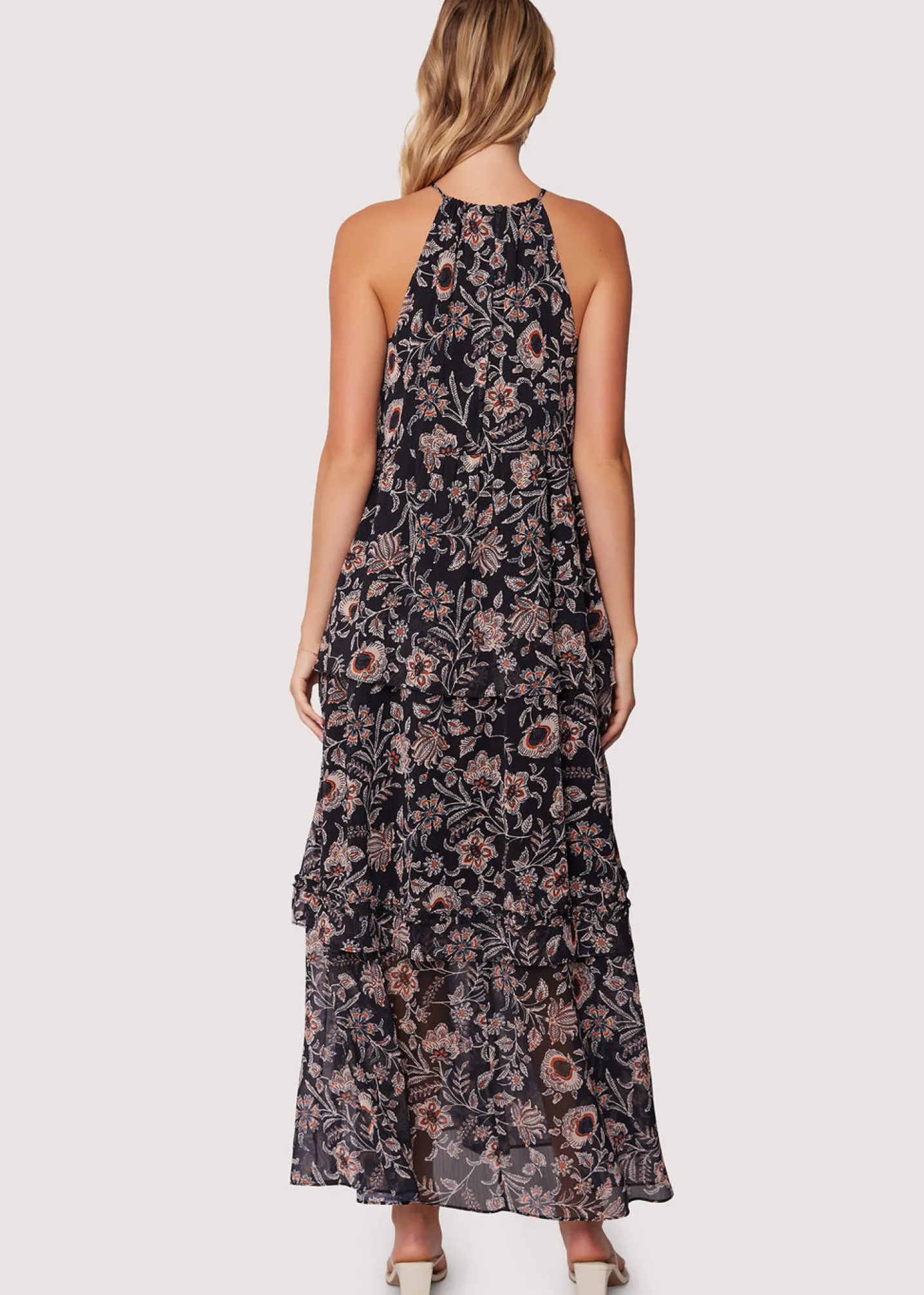 Lost + Wander Dresses*Eclipse Of The Heart Maxi Dress BLACK-CREAM-FLORAL