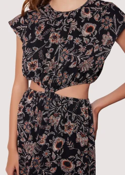 Lost + Wander Dresses*Eclipse Of The Heart Midi Dress BLACK-CREAM-FLORAL