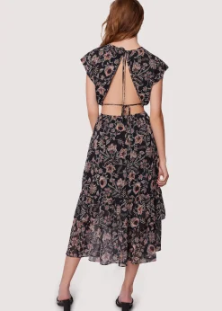 Lost + Wander Dresses*Eclipse Of The Heart Midi Dress BLACK-CREAM-FLORAL