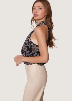 Lost + Wander Tops*Eclipse Of The Heart Top BLACK-CREAM-FLORAL
