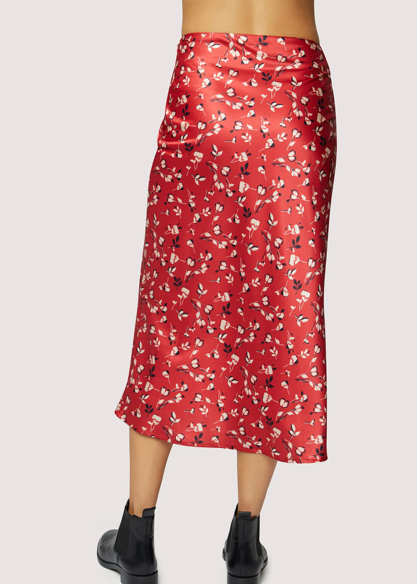 Lost + Wander Skirts*Falling In Love Midi Skirt RED WHITE FLORAL