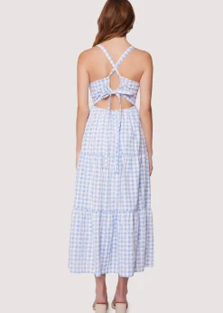 Lost + Wander Dresses*Field Day Maxi Dress BLUE-WHITE-GINGHAM
