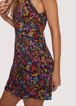 Lost + Wander Dresses*Flora Garden Mini Dress BLACK-LAVENDER
