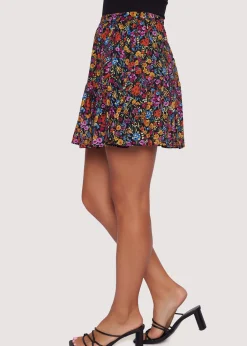 Lost + Wander Skirts*Flora Garden Mini Skirt BLACK-LAVENDER