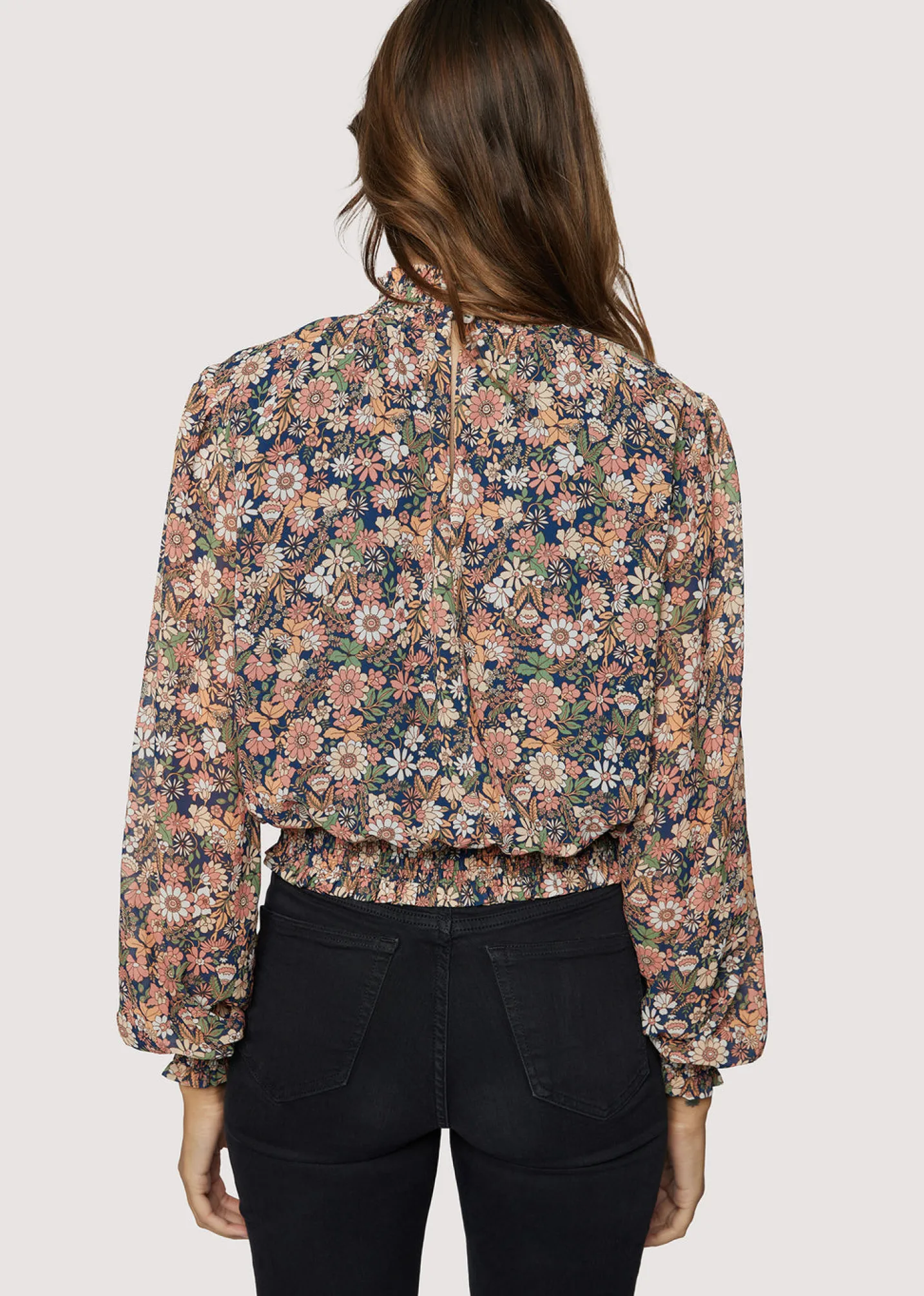 Lost + Wander Tops*Flower Power Top NAVY-FLORAL