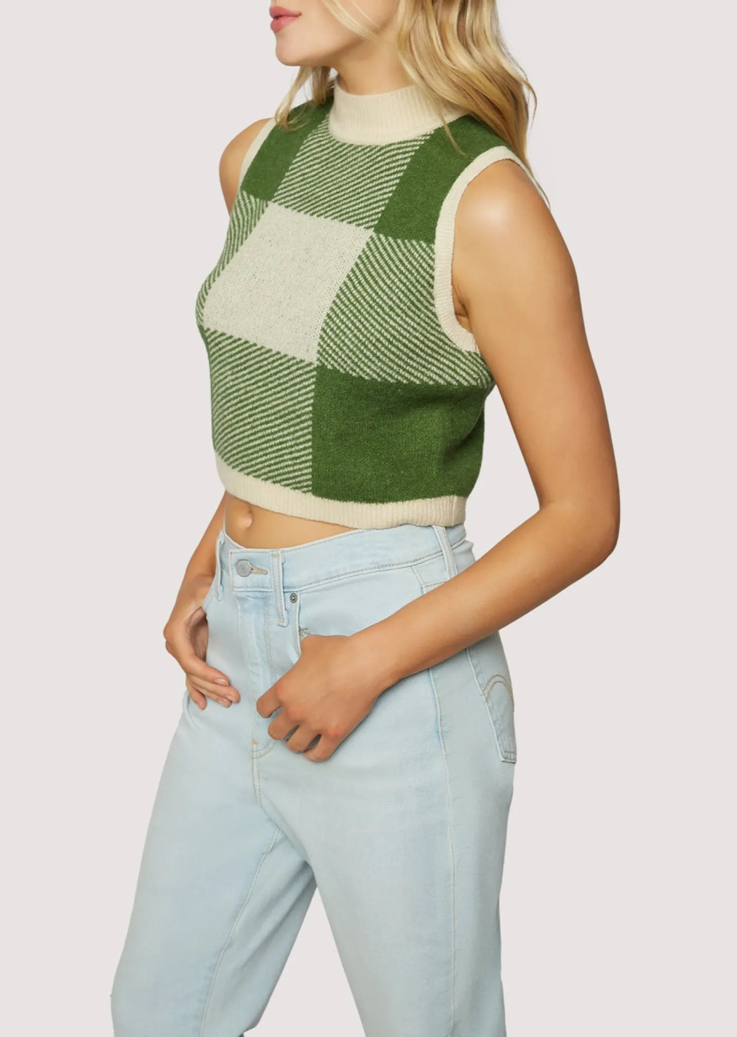 Lost + Wander Tops*Forest School Crop Top FOREST GINGHAM