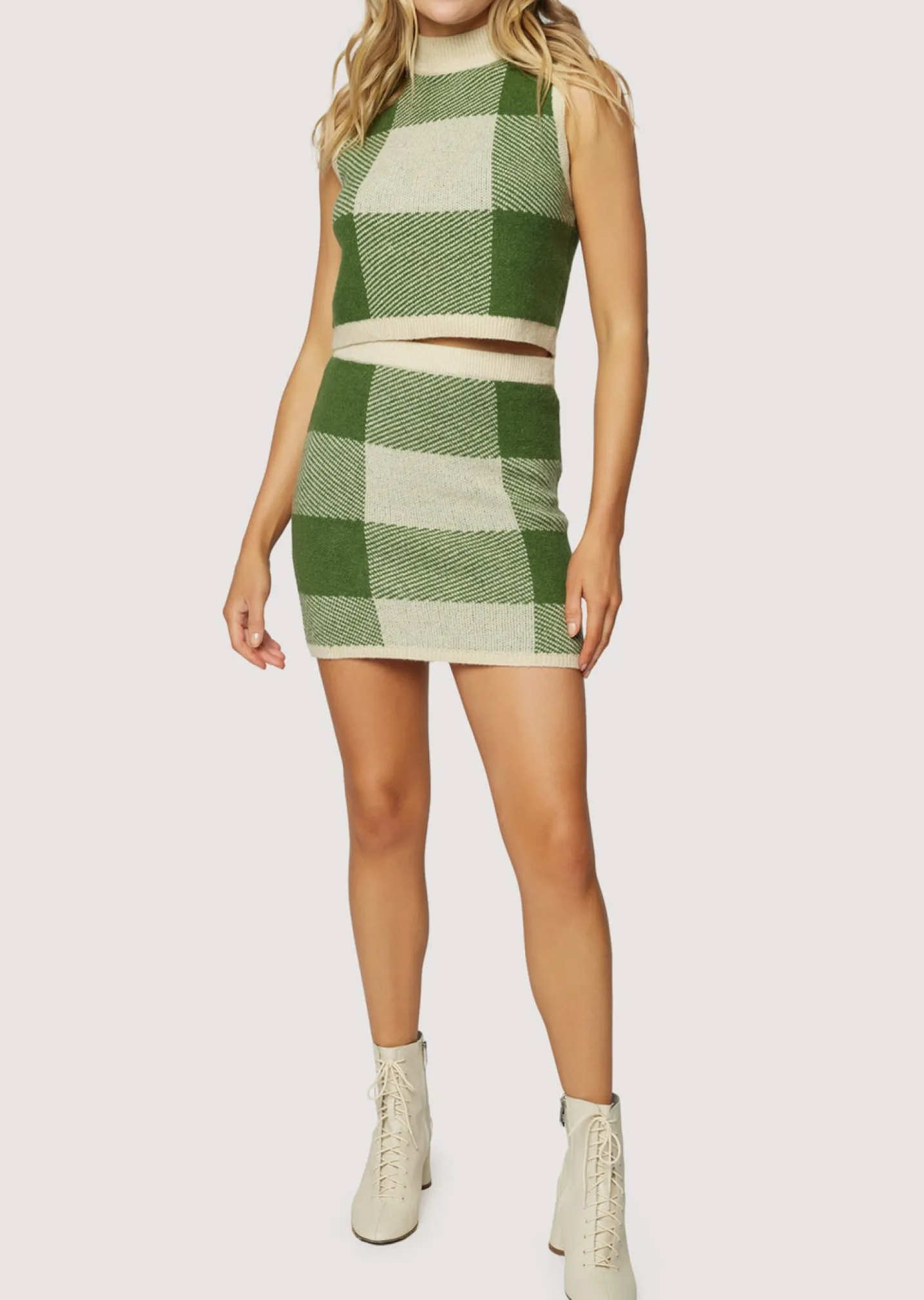 Lost + Wander Tops*Forest School Crop Top FOREST GINGHAM