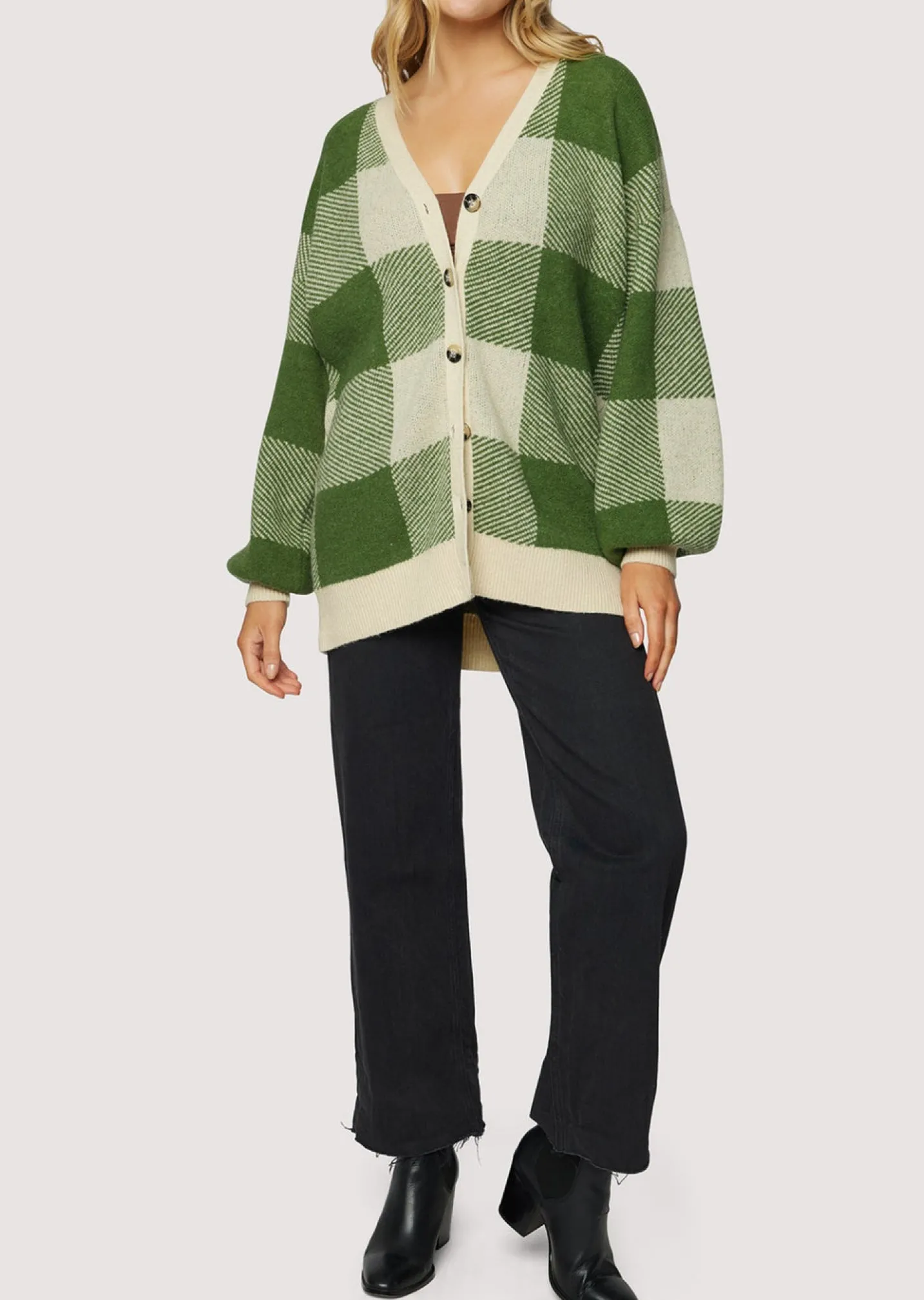 Lost + Wander Sets*Forest School Long Cardigan FOREST GINGHAM