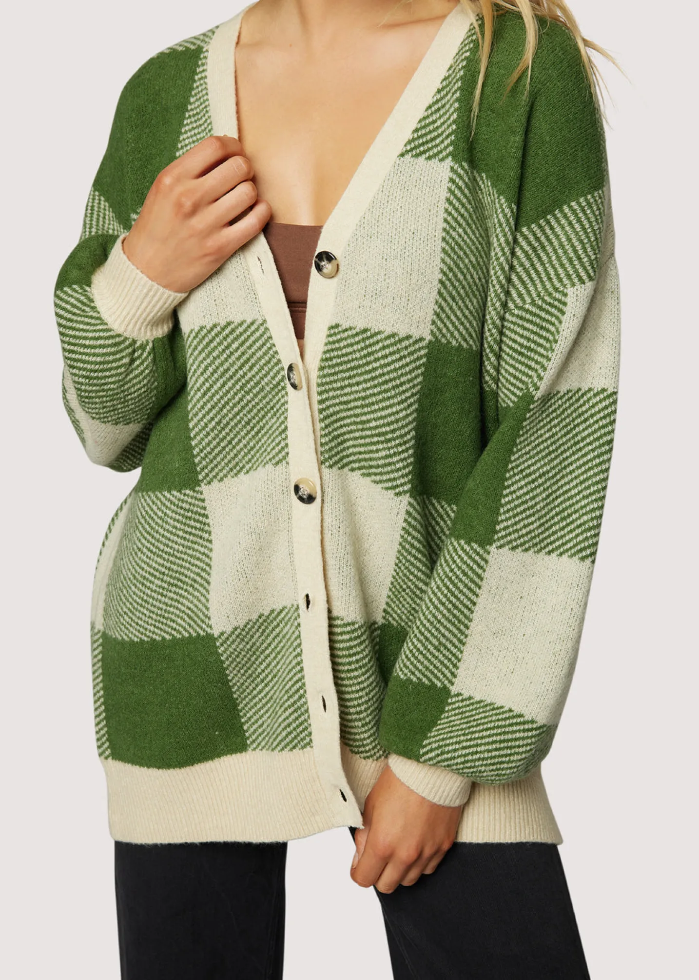 Lost + Wander Sets*Forest School Long Cardigan FOREST GINGHAM